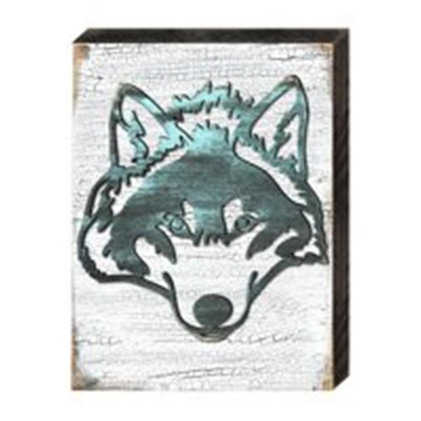 Clean Choice Vintage Wolf Face Art on Board Wall Decor CL1770801